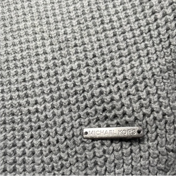 MICHAEL Michael Kors Women’s Cowl Neck Waffle Sweater Gray Size Large - Picture 6 of 10
